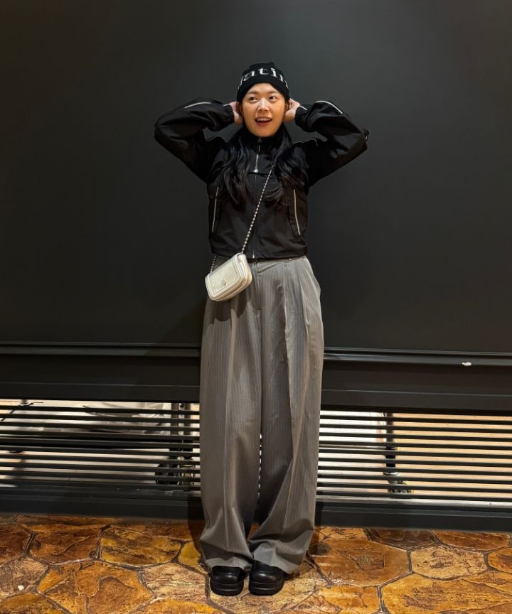 MUSINSA公式 | MATIN KIM LOGO JACQUARD SHORT BEANIE IN BLACK