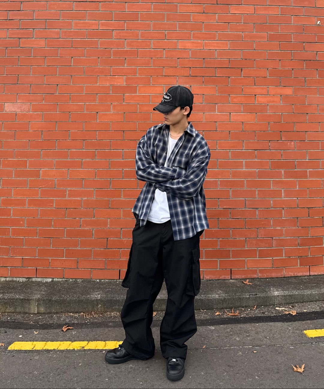MUSINSA | TAKEASY Giant Fit Ombre Check Shirt (Vintage Blue)
