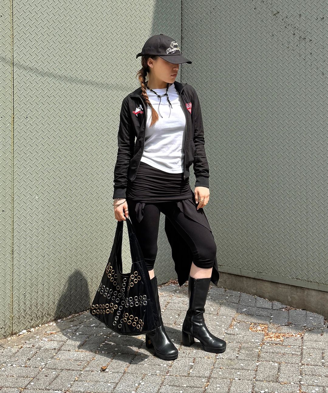 【SCULPTOR】Asymmetric Skirt Leggings Black Asymmetric Skirt Leggings Black – Sculptor