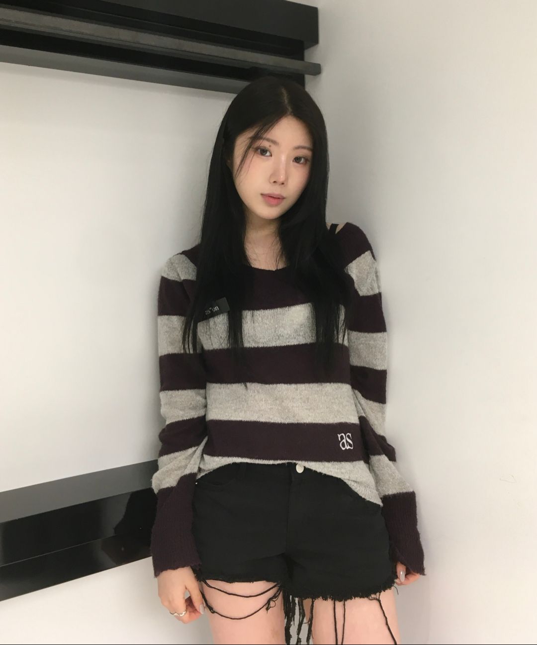 ASON アズオン PONY STRIPE KNIT MUSINSA公式 | ASON PONY STRIPE KNIT / BLACK