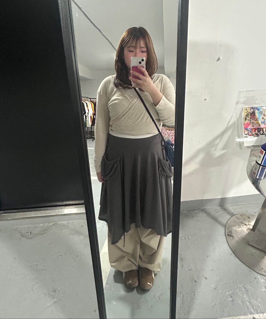 ★2025SS新作★LUV IS TRUE★IM LAYERED MIDI SKIRT MUSINSA | LUV IS TRUE IM LAYERED MIDI SKIRT(CHARCOAL)