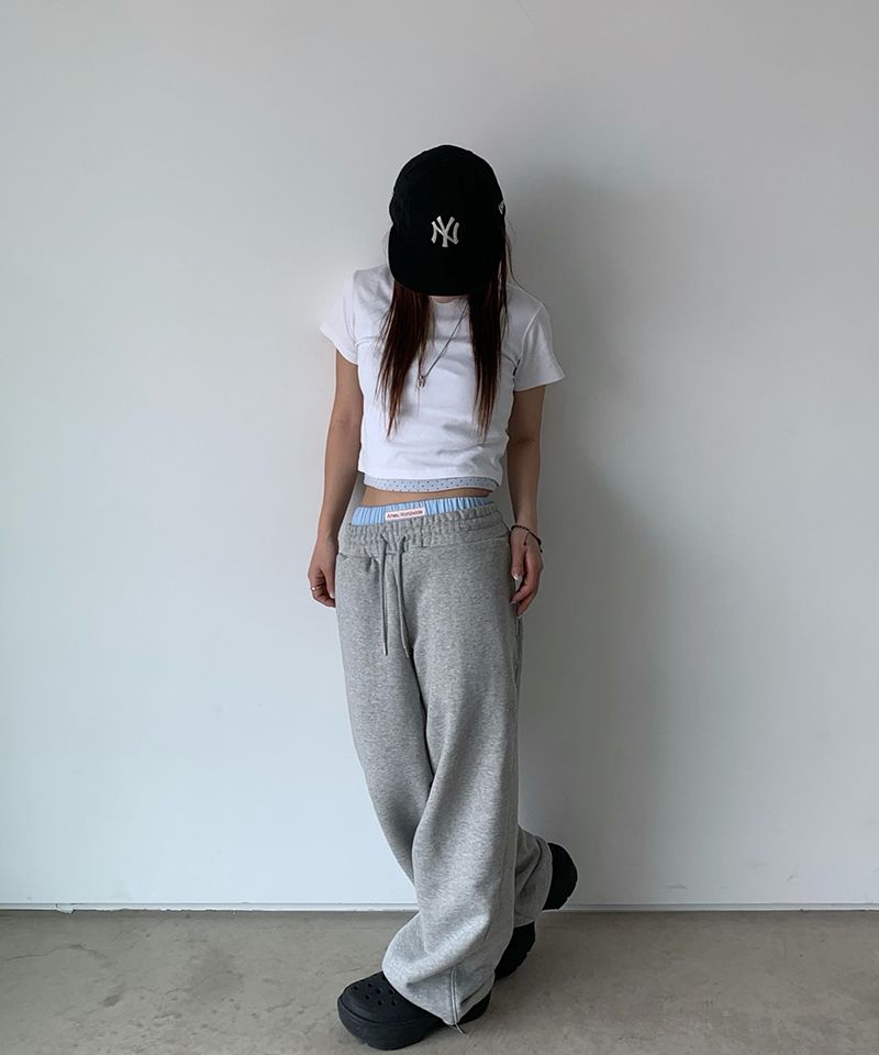 ★AMES-WORLDWIDE★LAYERED SWEATPANTS GREY★正規品/直送料込 MUSINSA | AMES-WORLDWIDE LAYERED SWEAT PANTS GREY