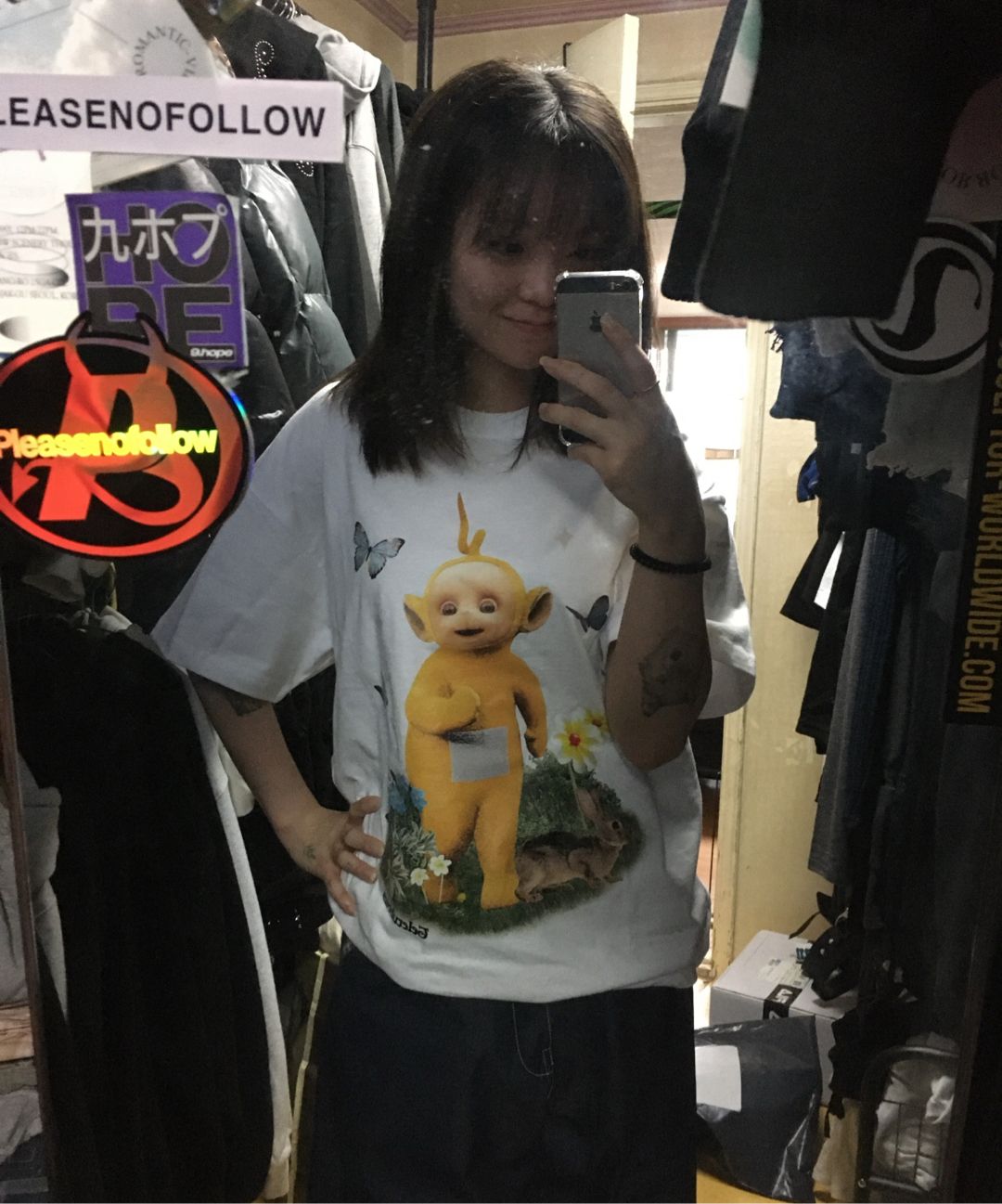 Tシャツ・カットソー LAUGHER Teletubbies Garden Nana T-Shirt White TE25 MUSINSA | LAUGHER [Teletubbies] Garden Nana T-shirt - White