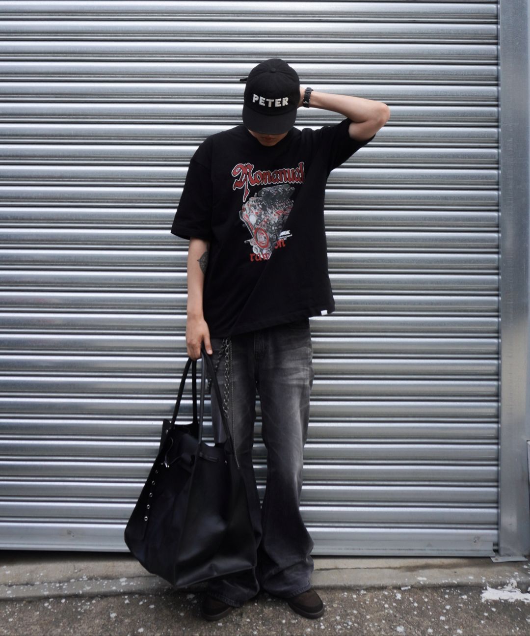 Tシャツ・カットソー NOMANUAL NM Engine T-Shirt Black MUSINSA | NOMANUAL NM ENGINE T-SHIRT - BLACK