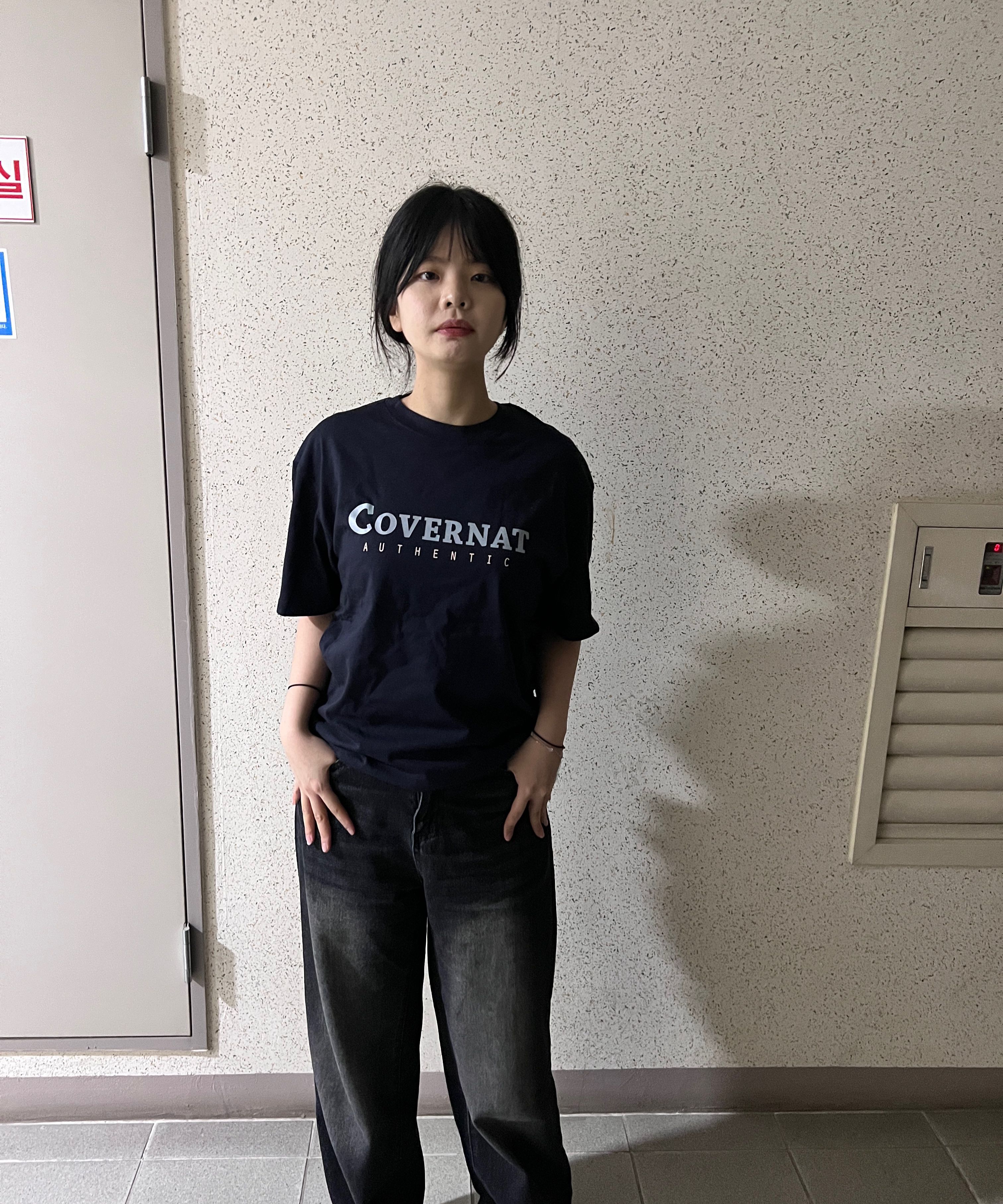 Tシャツ・カットソー COVERNAT Small Authentic T-Shirt Black スモールオーセンティックロゴTシャツ ブラック - Covernat | 60