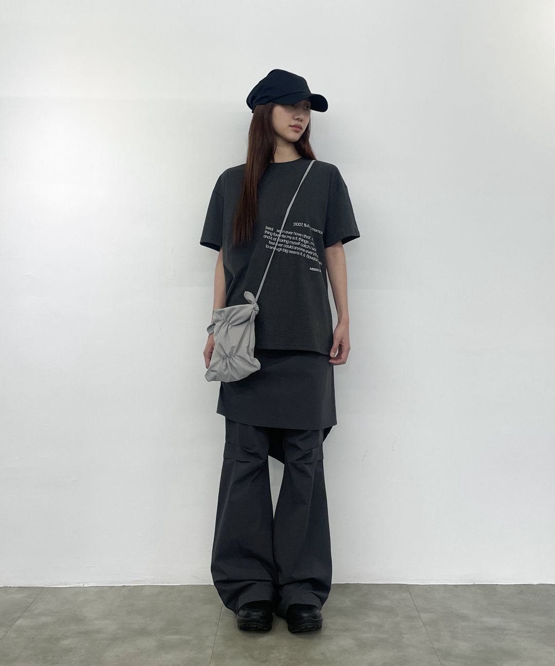 MUSINSA | MISEKI SEOUL Draped chiton midi skirt pants SET