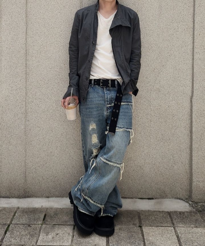 MUSINSA | SCHISM INDUCING TWELVE GOLD JEANS BLUE