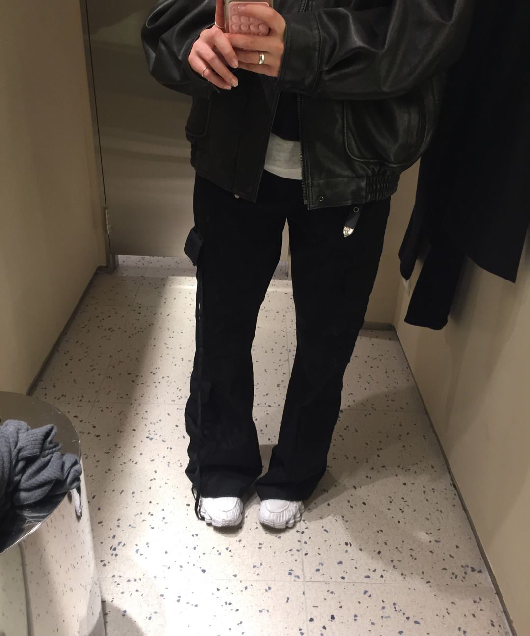 MUSINSA公式 | FLAREUP 5.cargo Flare Pants (FL-234_Black)