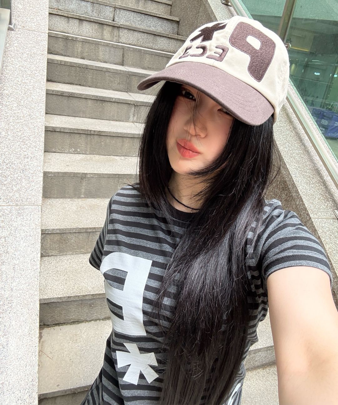 MUSINSA | BAUF Peace Big Logo Ball Cap [Brown]