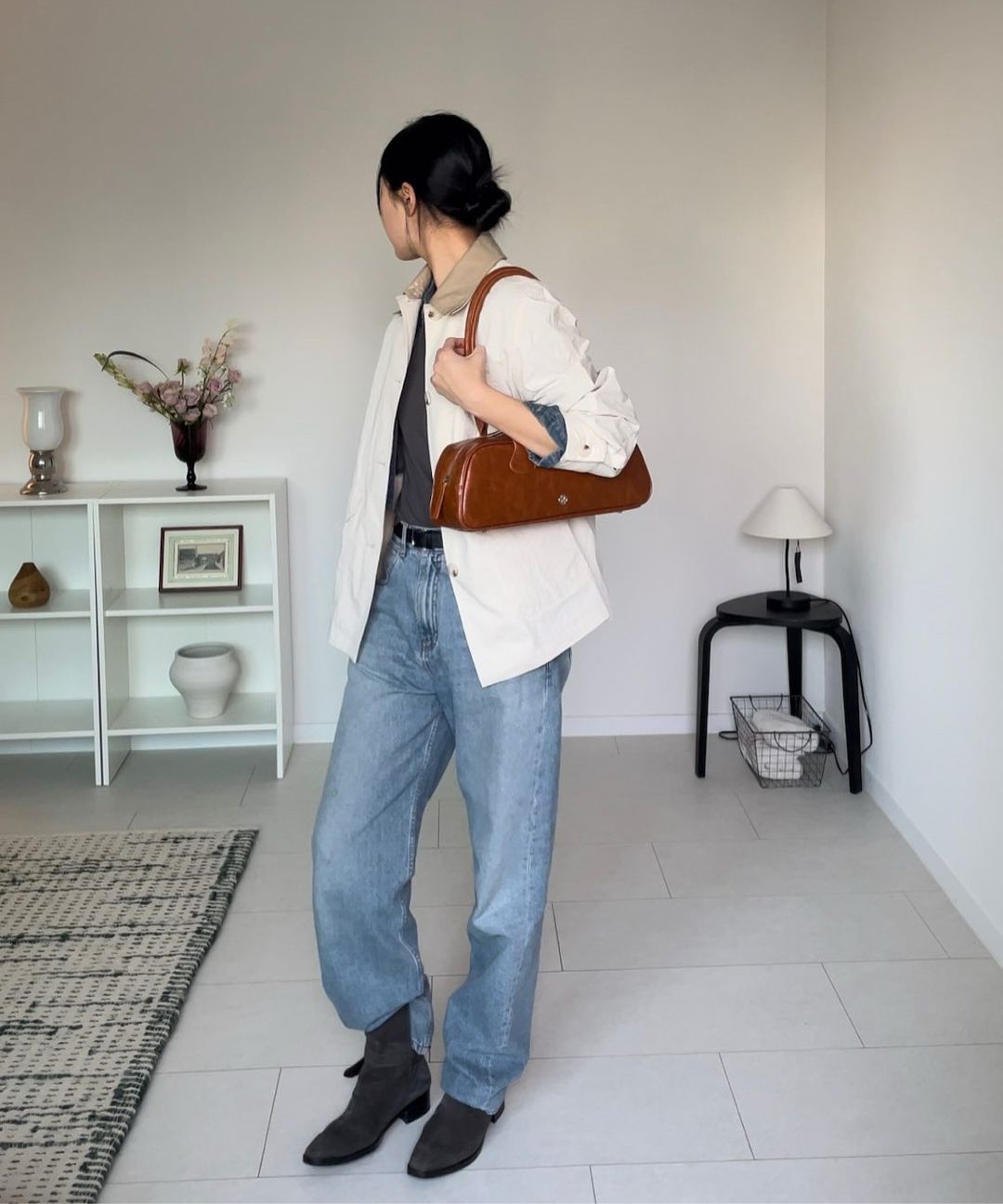 MUSINSA公式 | HEEARI Aram Baguette Bag_Black