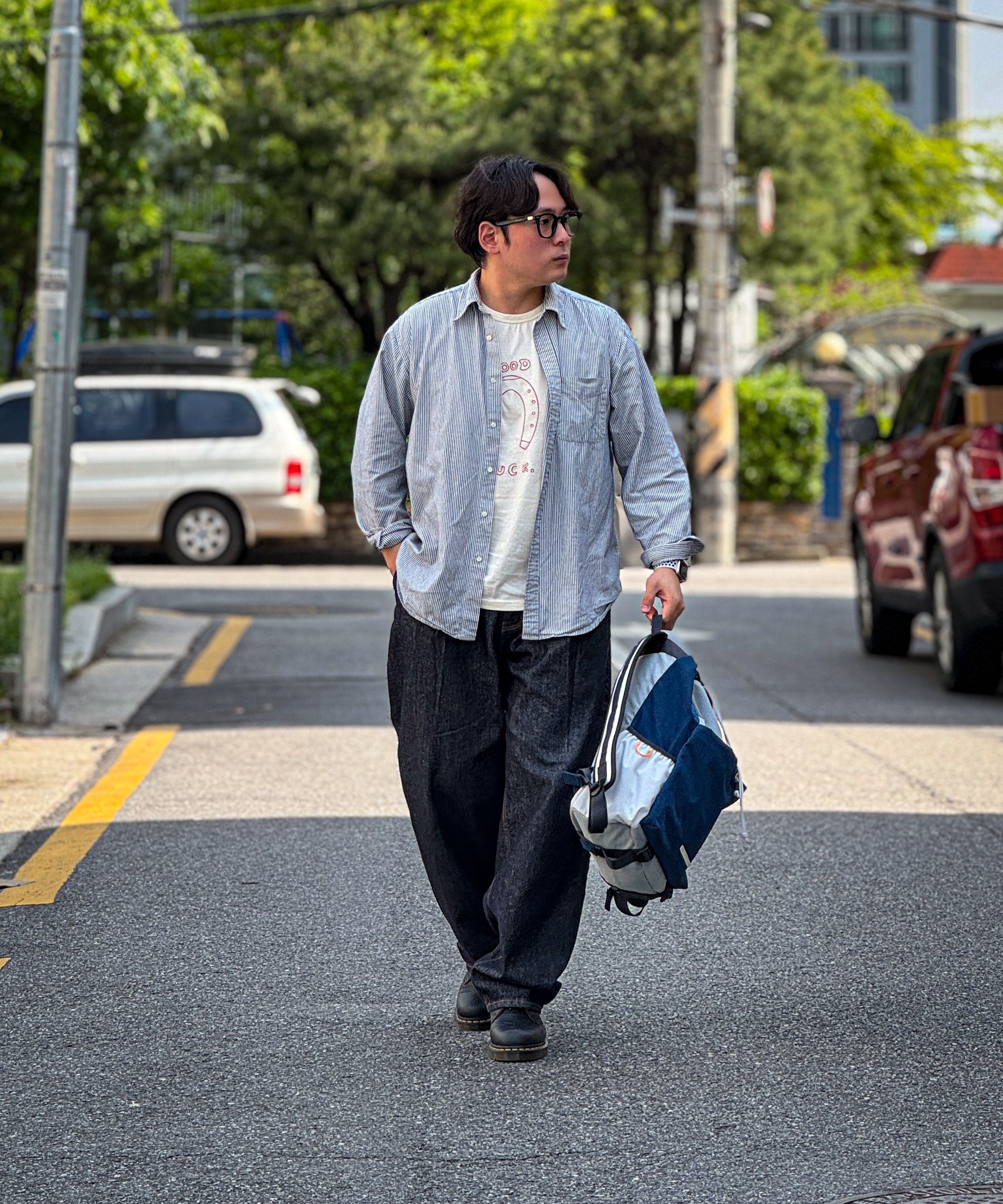 MUSINSA公式 | RAWROW String Color Block Backpack 758 ep.2