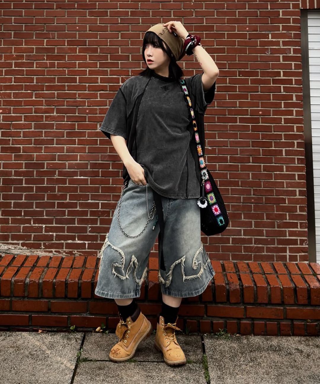 [NOT4NERD] 4 Cross Symbol Pigment Incision T-Shirts /追跡付 MUSINSA | NOT4NERD 4 Cross Symbol Pigment Incision T-Shirts