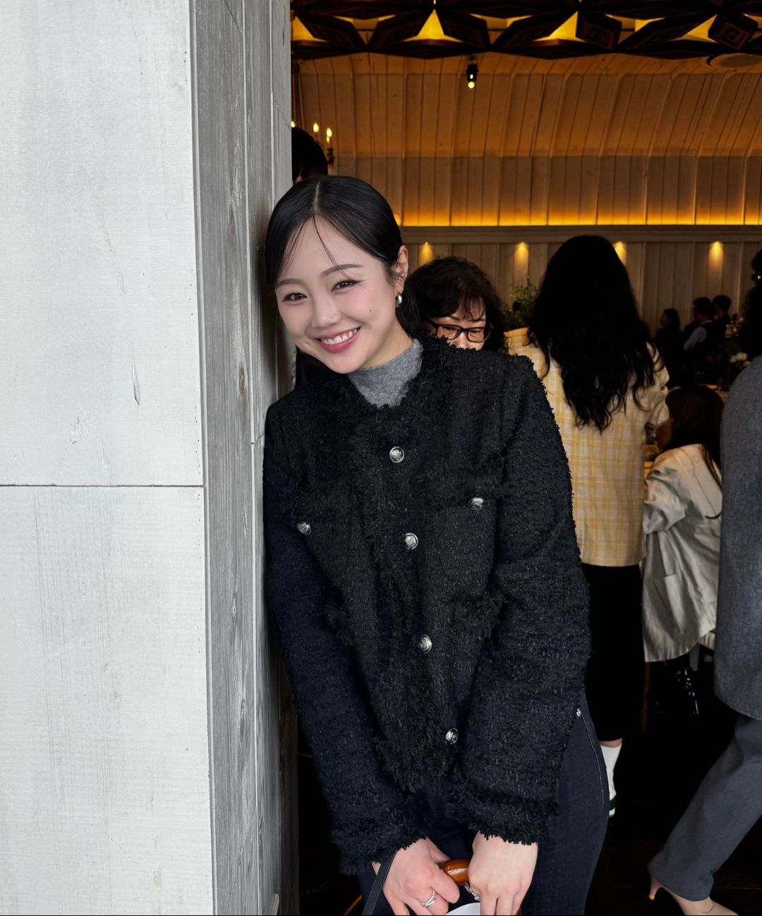 ◆KHAKIPOINT◆ Antique Crop Tweed Jacket ivory P00000ZF MUSINSA | KHAKIPOINT Antique Crop Tweed Jacket (ivory)