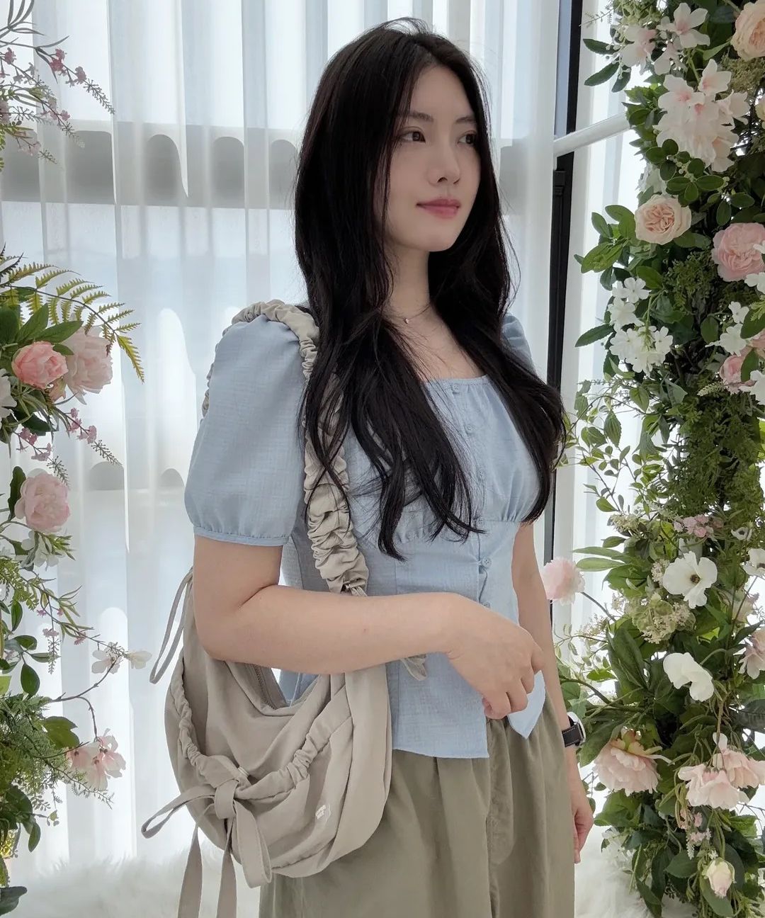 MUSINSA | COVERNAT WOMAN Clover Heart Shirring Medium Nylon