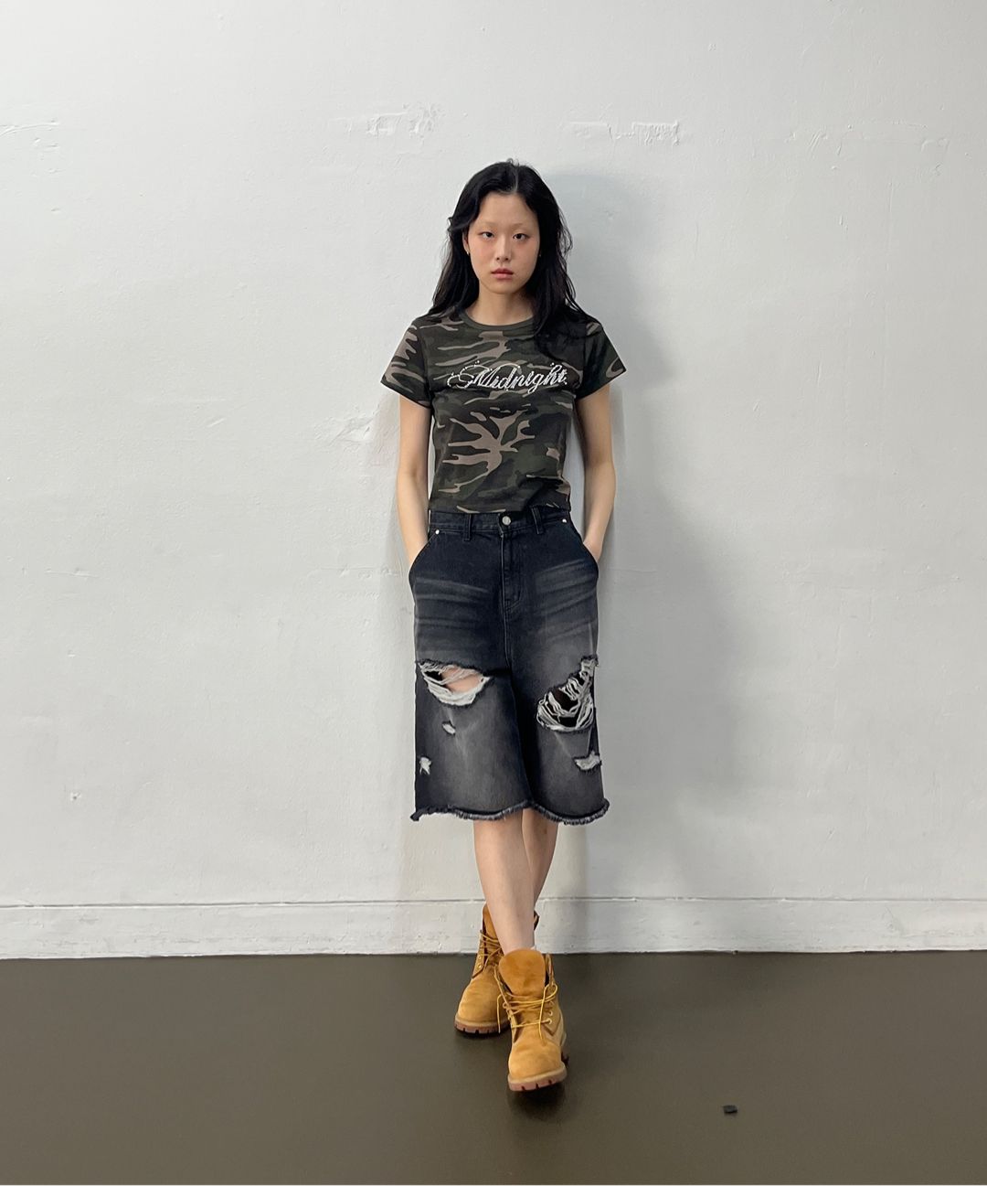 MUSINSA | MIDNIGHT MOVE camo t (dark grey)
