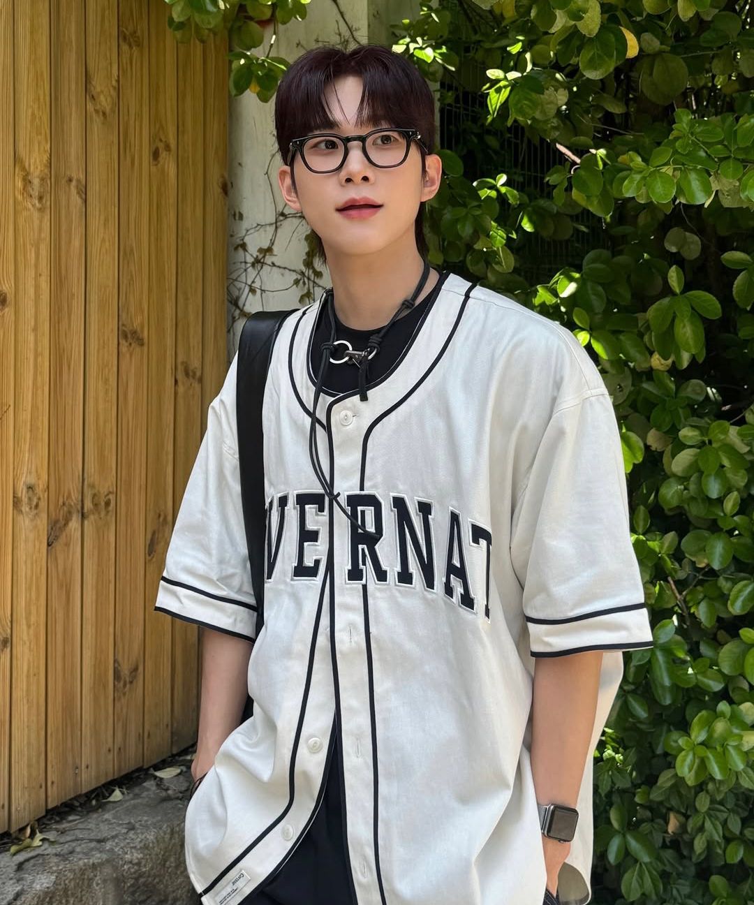 [COVERNAT] Arch Logo Baseball Half Shirt /追跡付 MUSINSA公式 | COVERNAT Arch Logo Baseball Half Shirt Ivory