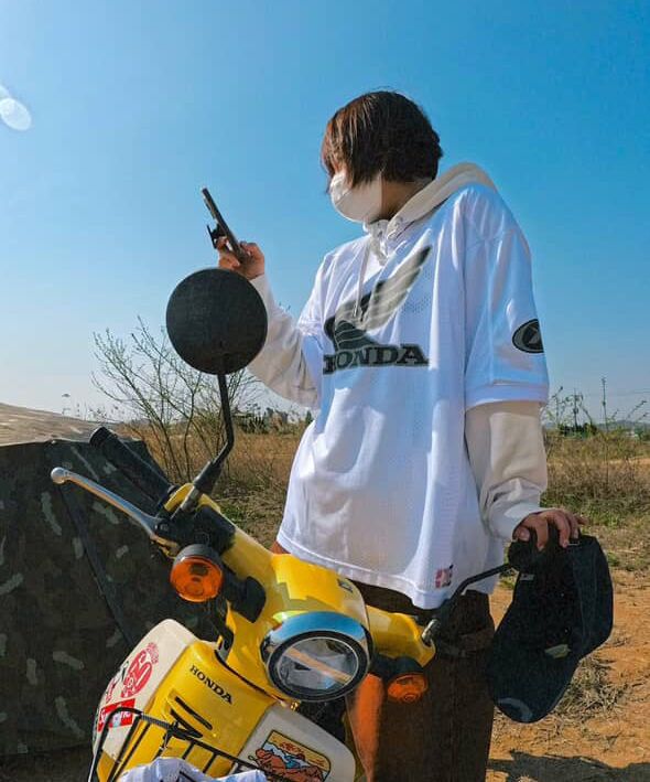 MUSINSA | Honda Motorcycle Original Wing logo Mesh T-shirt