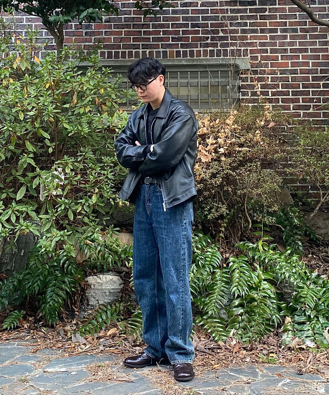 MUSINSA | DOFFJASON OVERSIZED LAMBSKIN SINGLE BREASTED JACKET