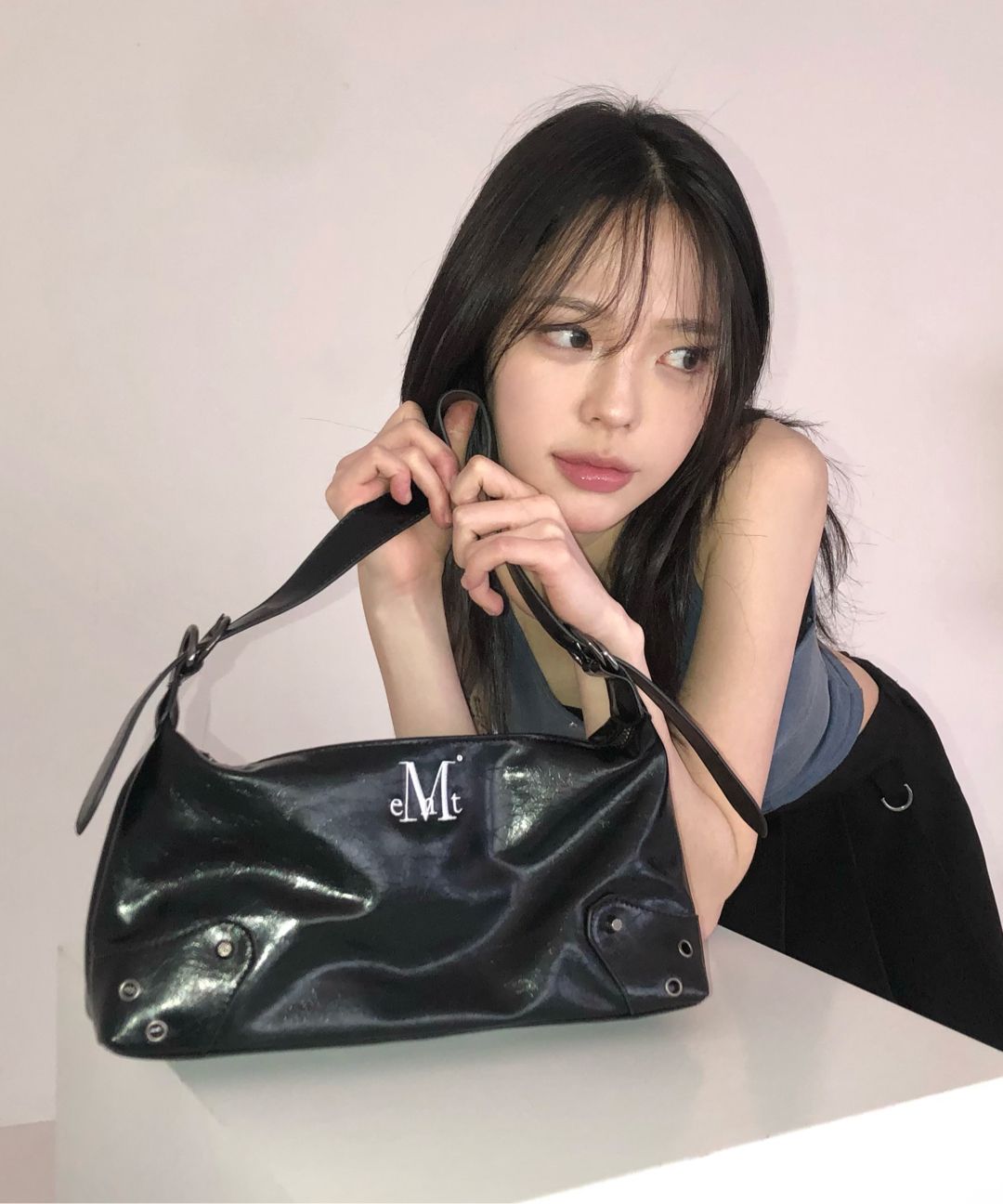 ☆MUCENT☆ North Eyelet Leather Shoulder Bag Unisex MUSINSA | MUCENT North Eyelet Leather Shoulder Bag Unisex
