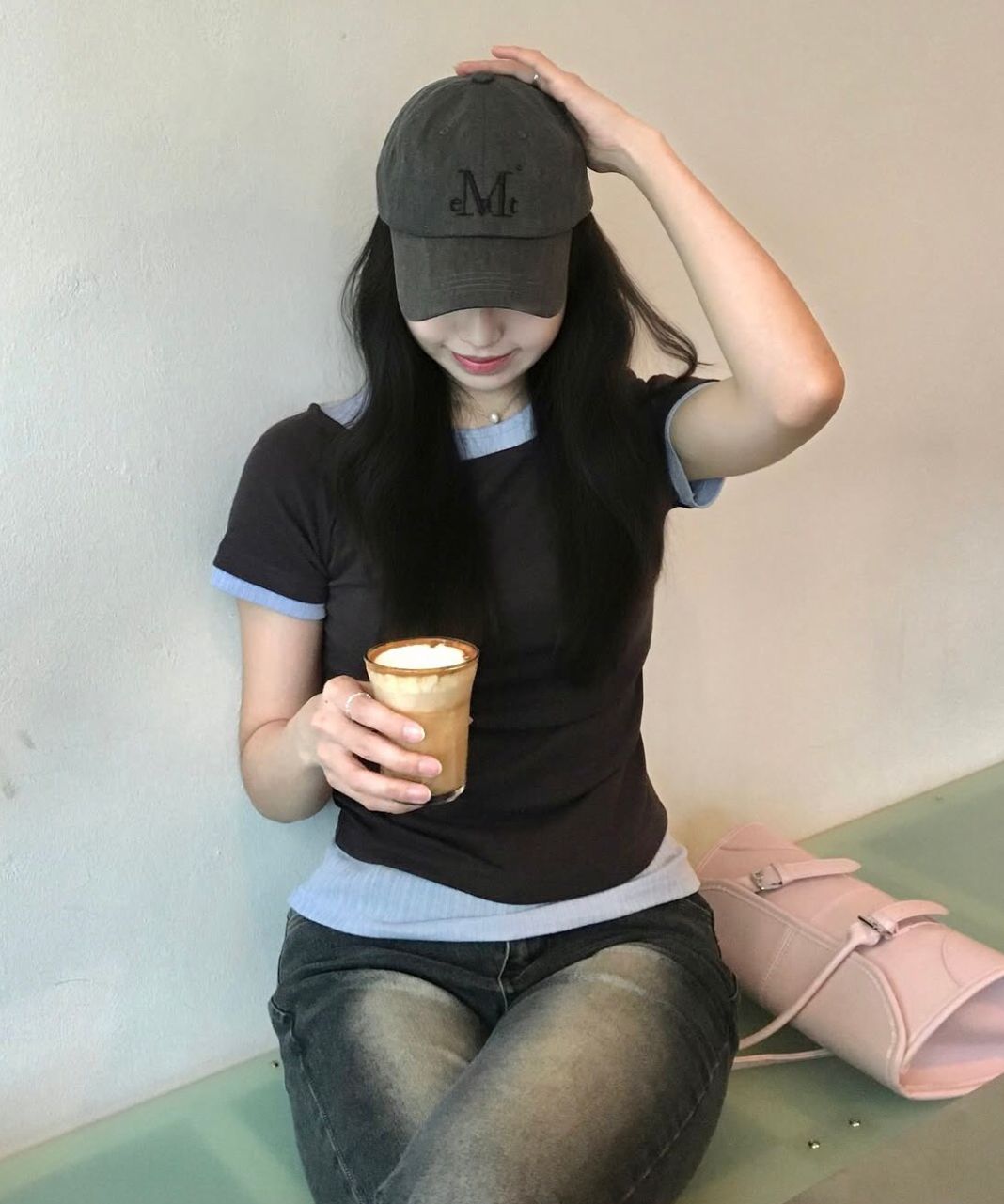 MUSINSA | MUCENT Signature Ball Cap (Grayish blue)