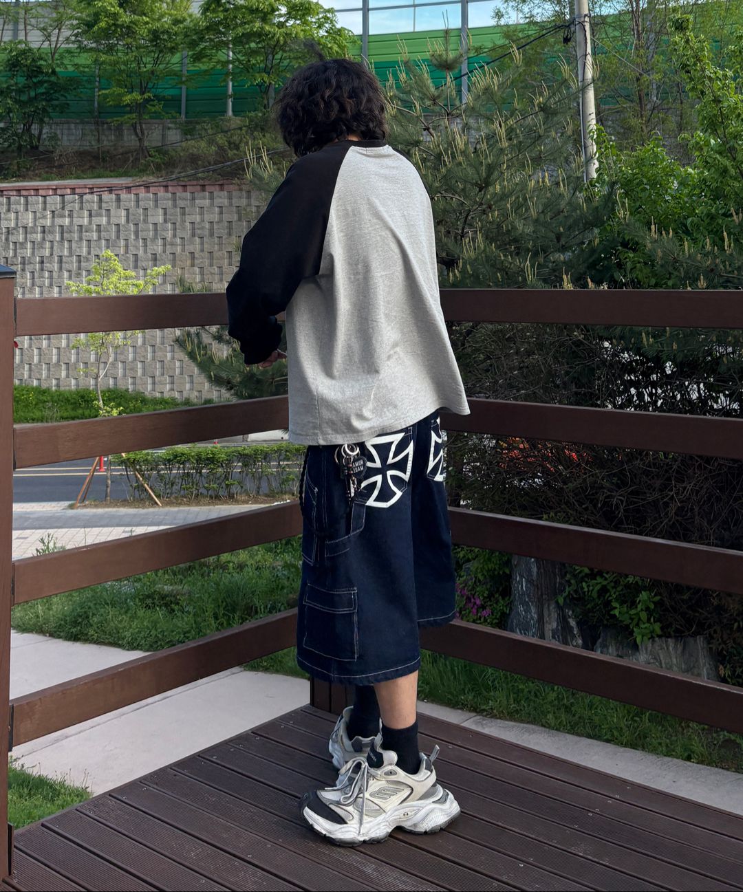 【YOURNUS】Carpenter Black Linen Bermuda Denim YOURNUS】Carpenter Black Linen Bermuda Denim (YOURNUS/デニム