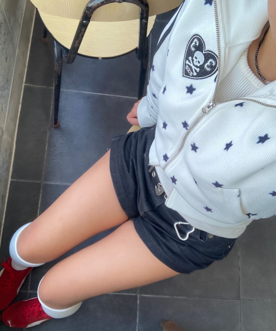 MUSINSA | SETUPEXE STAR SPORTY ZIP-UP / WHITE