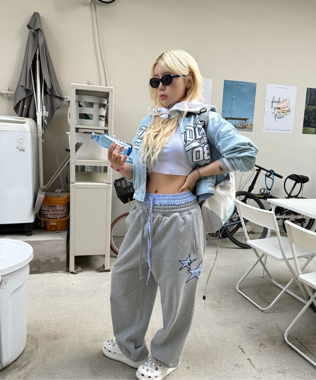 ★OY★LAYERED BANDING SWEATPANTS - MELANGE★正規品/直送料込 MUSINSA | OY LAYERED BANDING SWEATPANTS - MELANGE