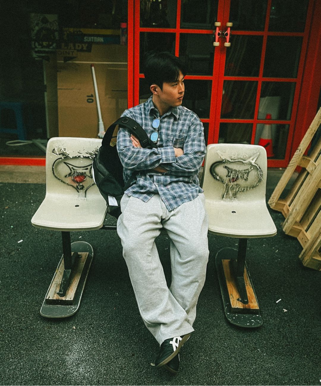バックパック・リュック Noiago NOI1527 Division Backpack Blue MUSINSA | NOIAGO NOI1089 Multi-logo backpack (gray)