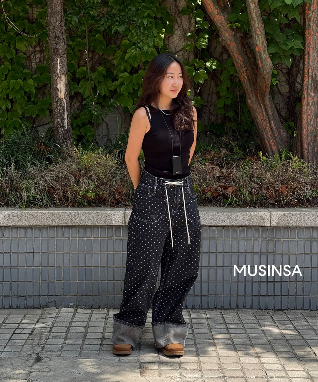 【FANCY CLUB】STRING DOT ROLL-UP PANTS ★韓国人気★ 追跡付 92243065b_b_20_500.jpg