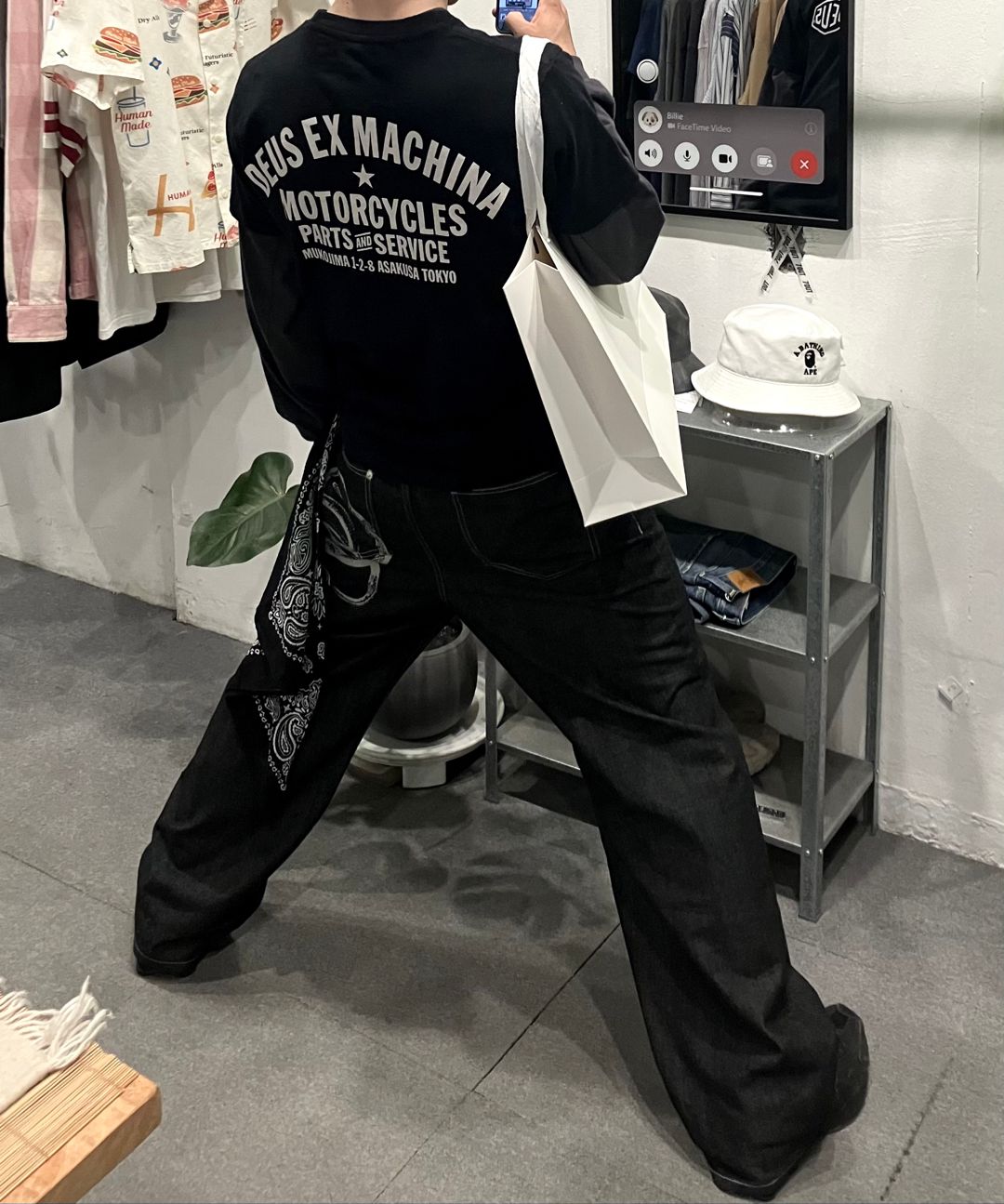 【AAKAM】Snake Printed Denim Pants ★男女兼用★追跡付 MUSINSA | AAKAM Snake Printed Denim Pants (Black)