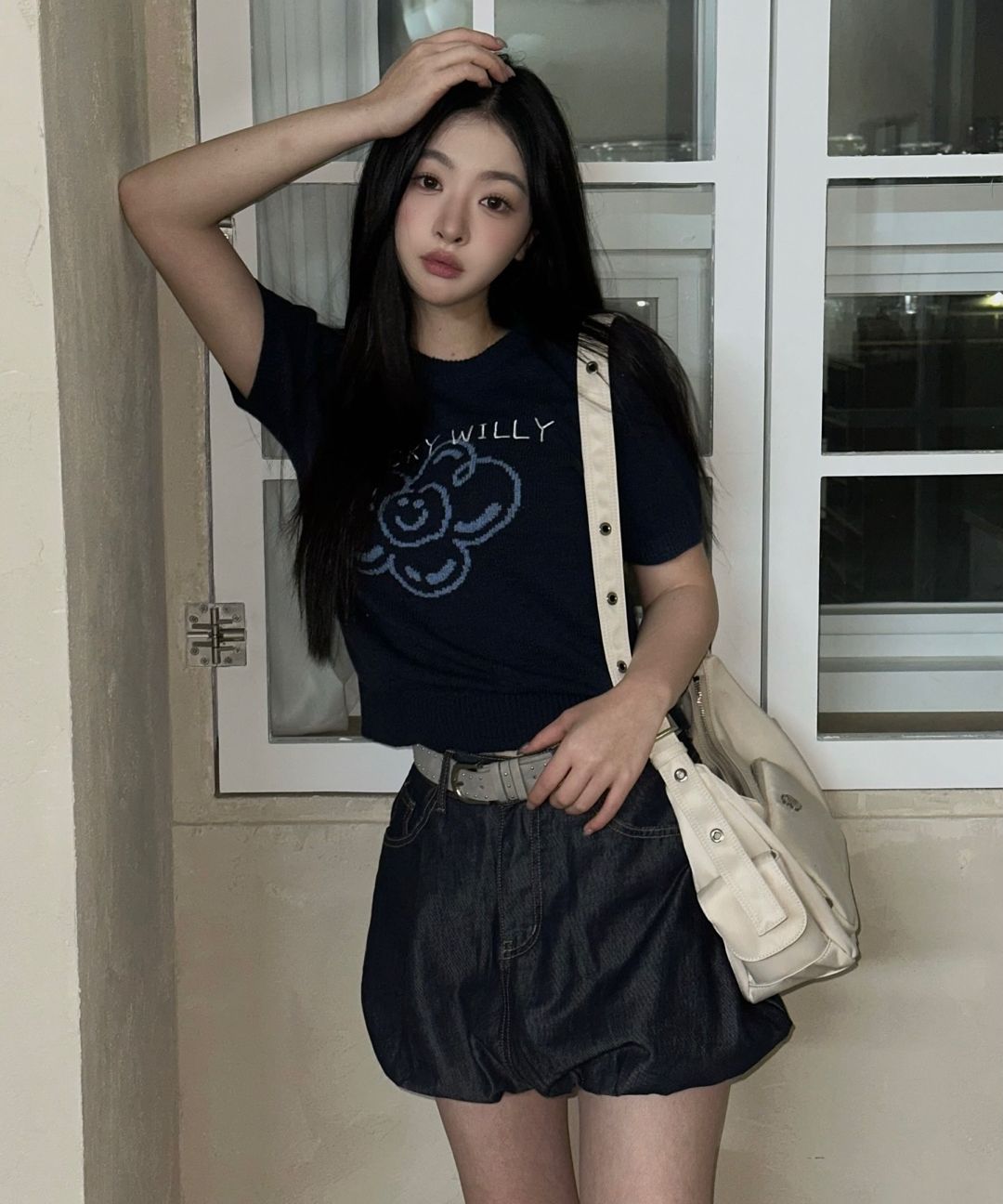 MUSINSA | WACKY WILLY Lily Cargo Shoulder Bag Black
