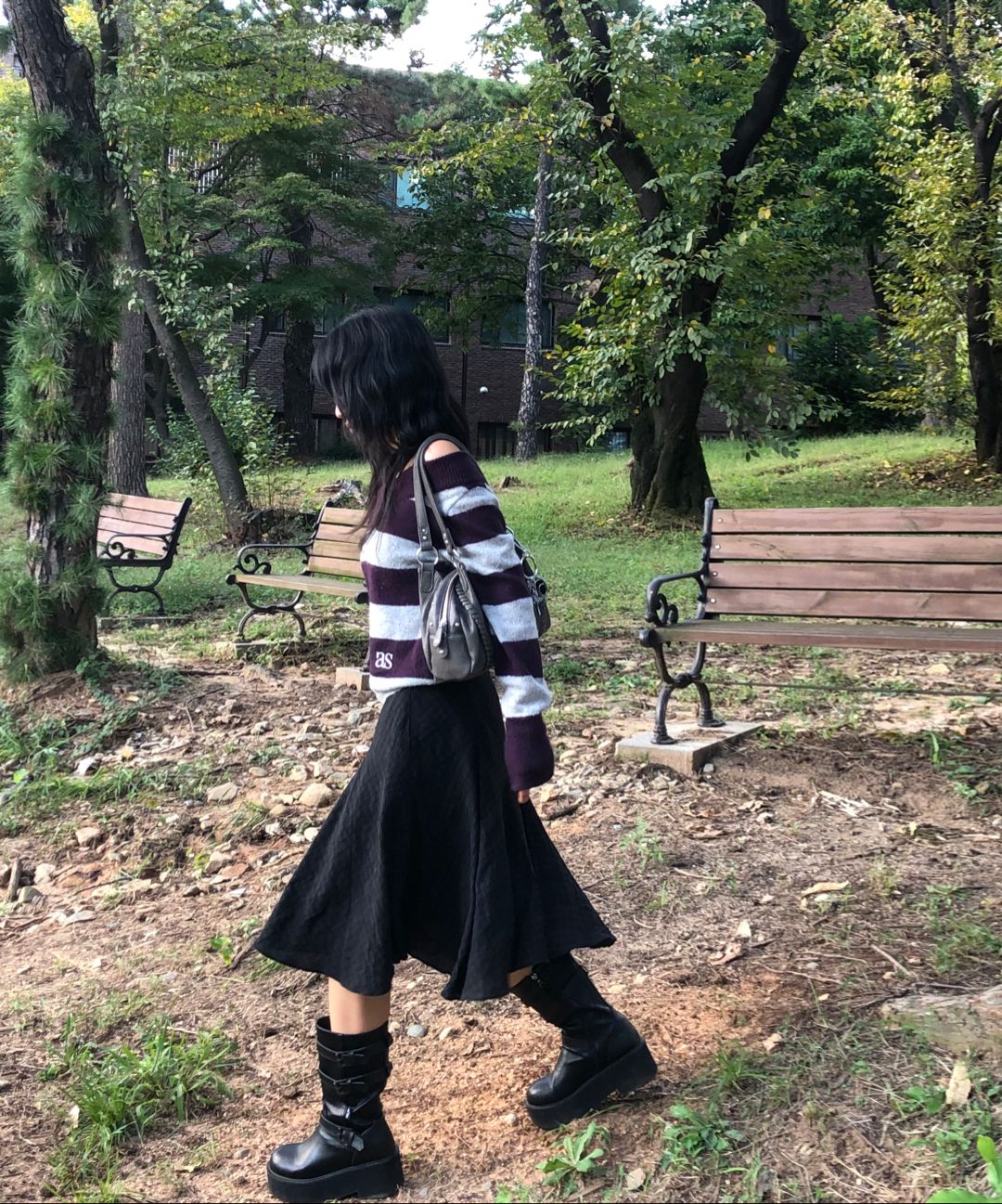 ASON アズオン PONY STRIPE KNIT MUSINSA公式 | ASON PONY STRIPE KNIT / BLACK