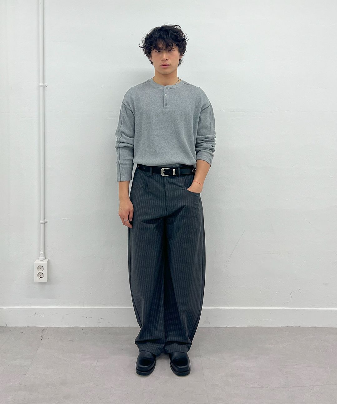 MUSINSA | MILLO ARCHIVE Object Stitch Long Sleeve [Black]