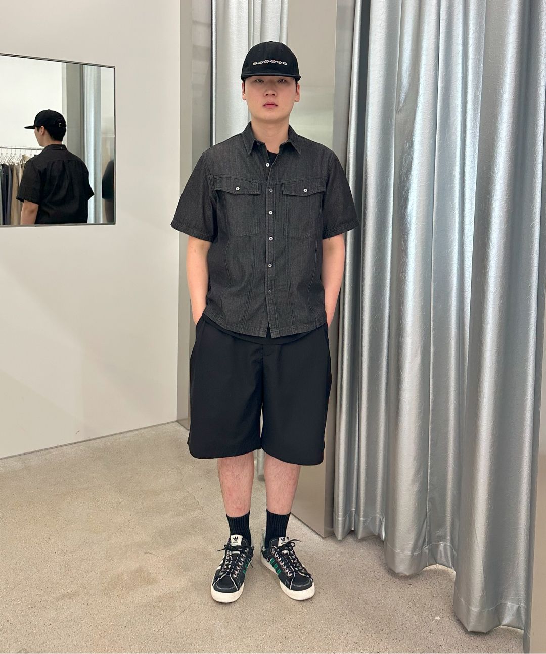 MUSINSA公式 | MILLO ARCHIVE Mini Dot Camp Cap [Charcoal]