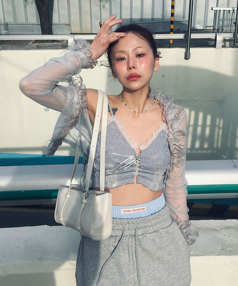 MUSINSA | AMES-WORLDWIDE STRAP TOTE BAG MINI IVORY