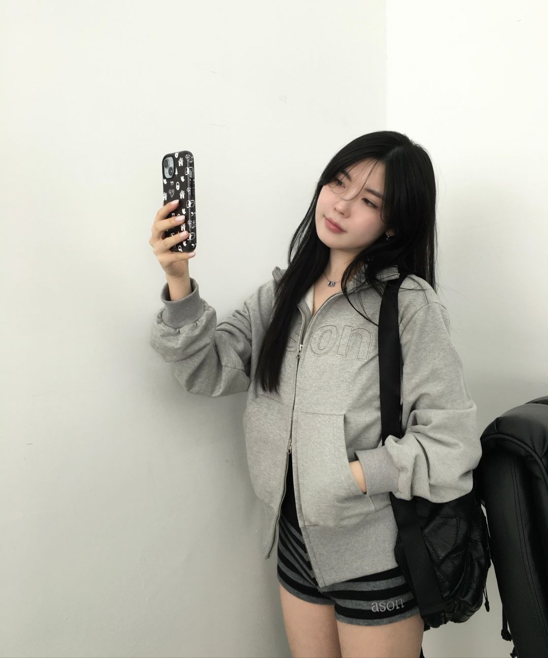 MUSINSA公式 | ASON BAY SWEAT ZIP-UP / BLACK