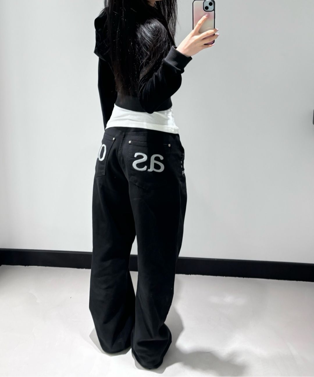 MUSINSA公式 | ASON SMOG WIDE PANTS / BLACK