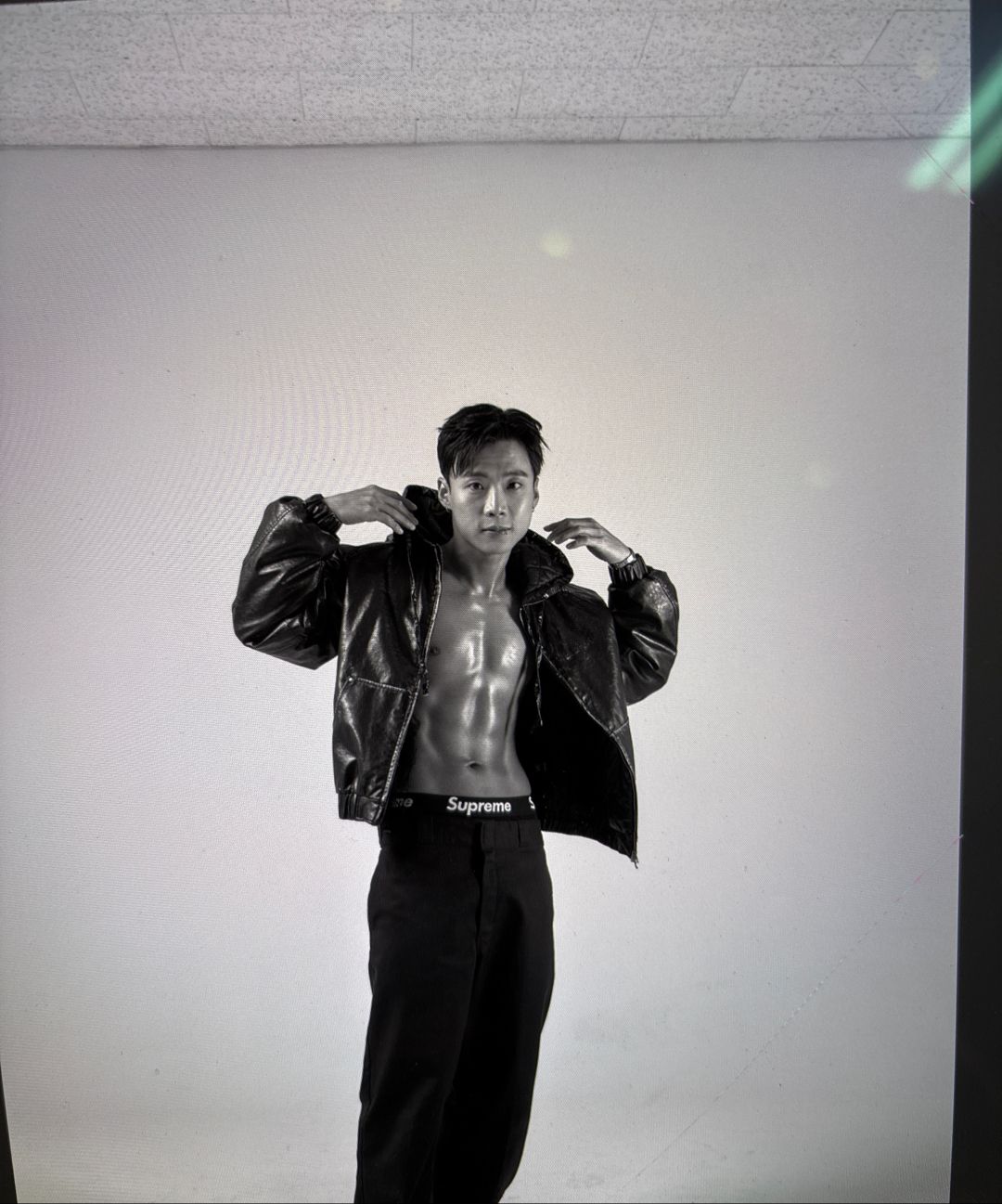 まぁ.♡さん専用★新品未使用★Faux leather crop jacket Black Cropped Leather Jacket Women Streetwear Moto Biker