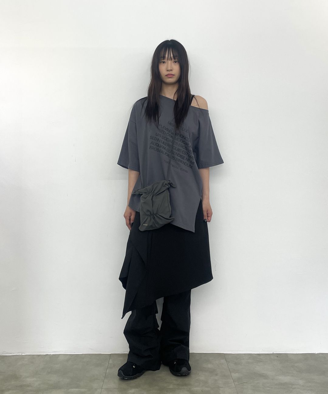 MUSINSA | MISEKI SEOUL Shirring bootscut pants BLACK
