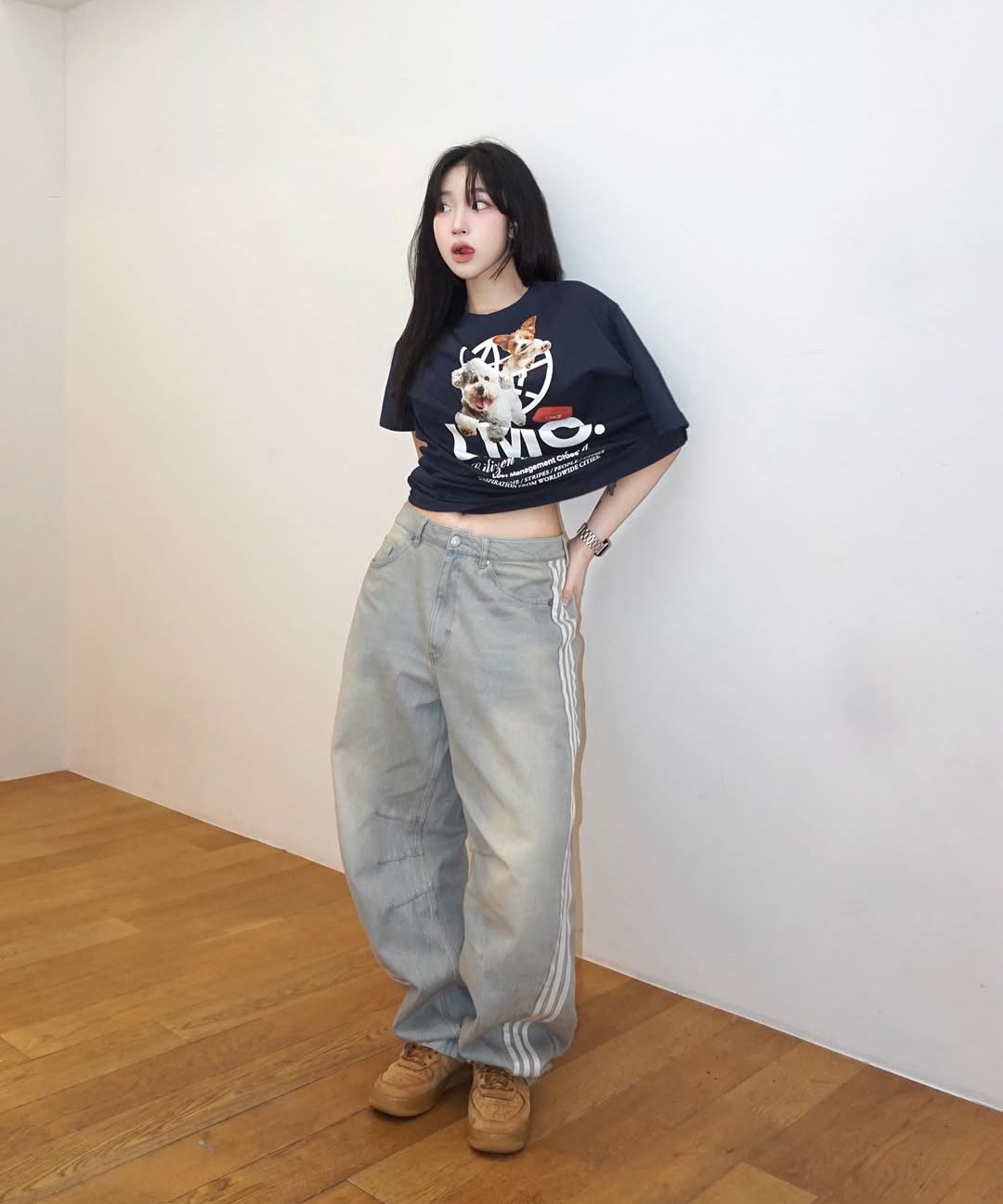 MUSINSA | LMC FLYING PUPPY TEE black