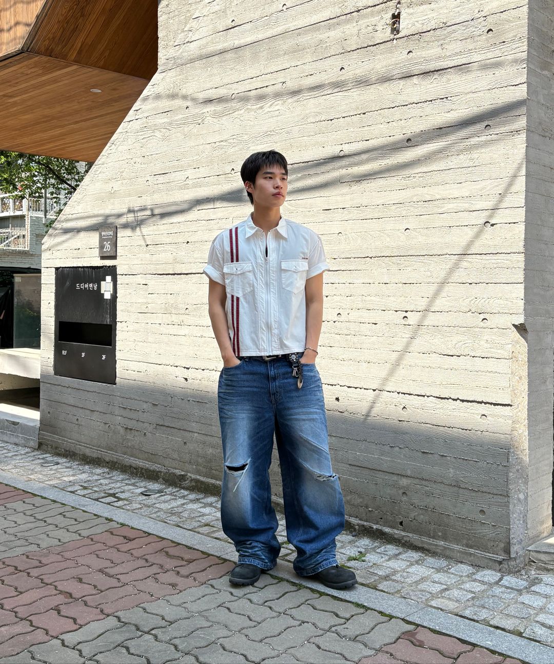 ◆25SS AAKAM 3-Lined Eyelet Sleeveless/2色◆ MUSINSA | AAKAM 3-Lined Eyelet Sleeveless (Black)