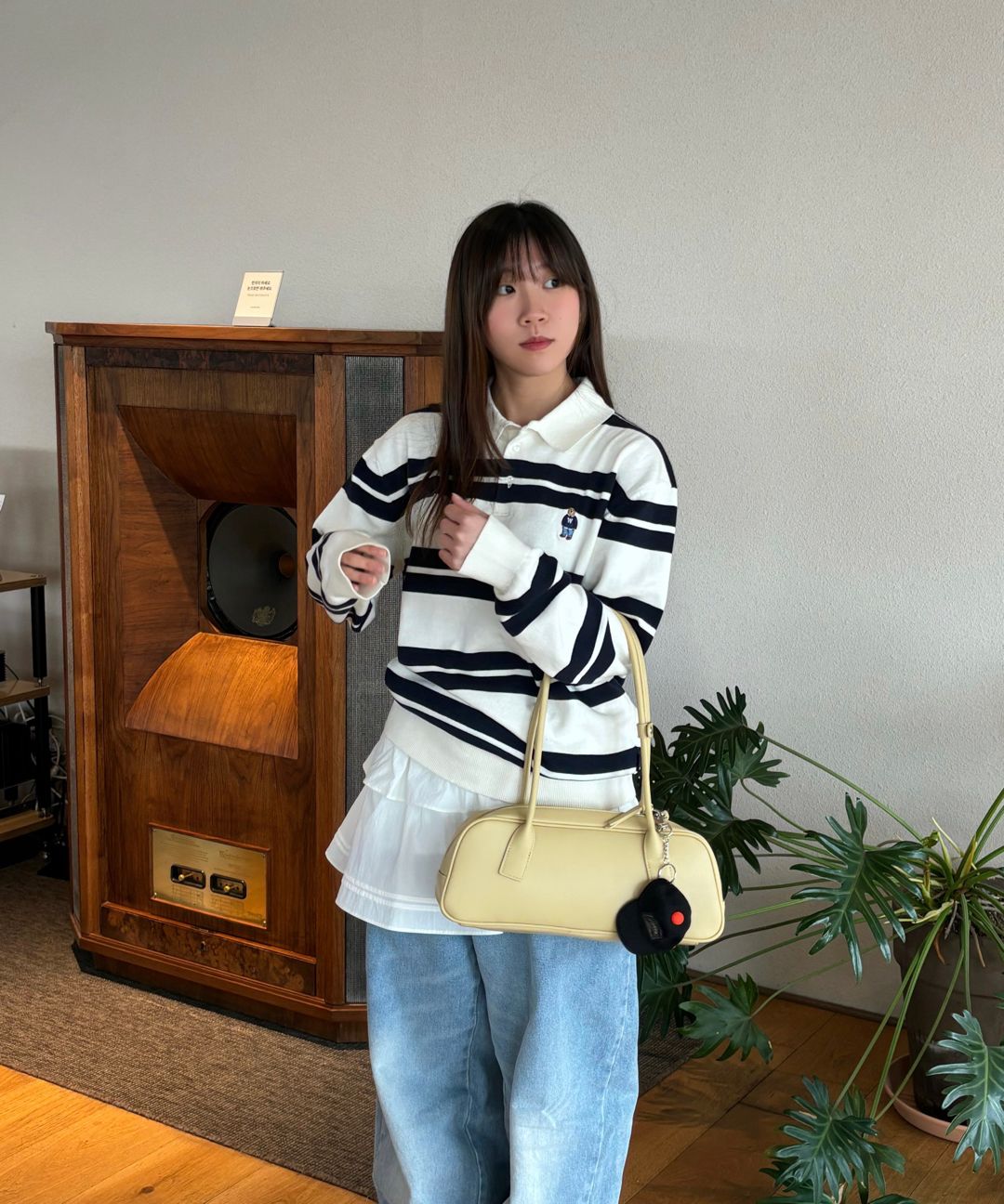 MUSINSA公式 | SOMEWHEREBUTTER Cancan shirring mini skirt - ivory