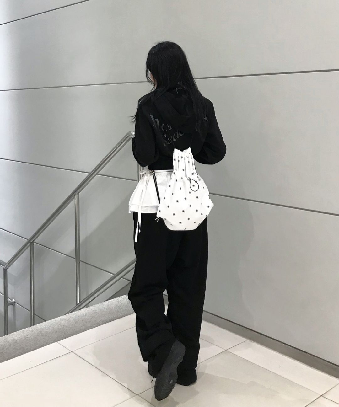 ★DANDEL★ DD check symbol gym sack string bag CHK BLACK MUSINSA | DANDEL DD check symbol gym sack string bag (CHK BLACK)