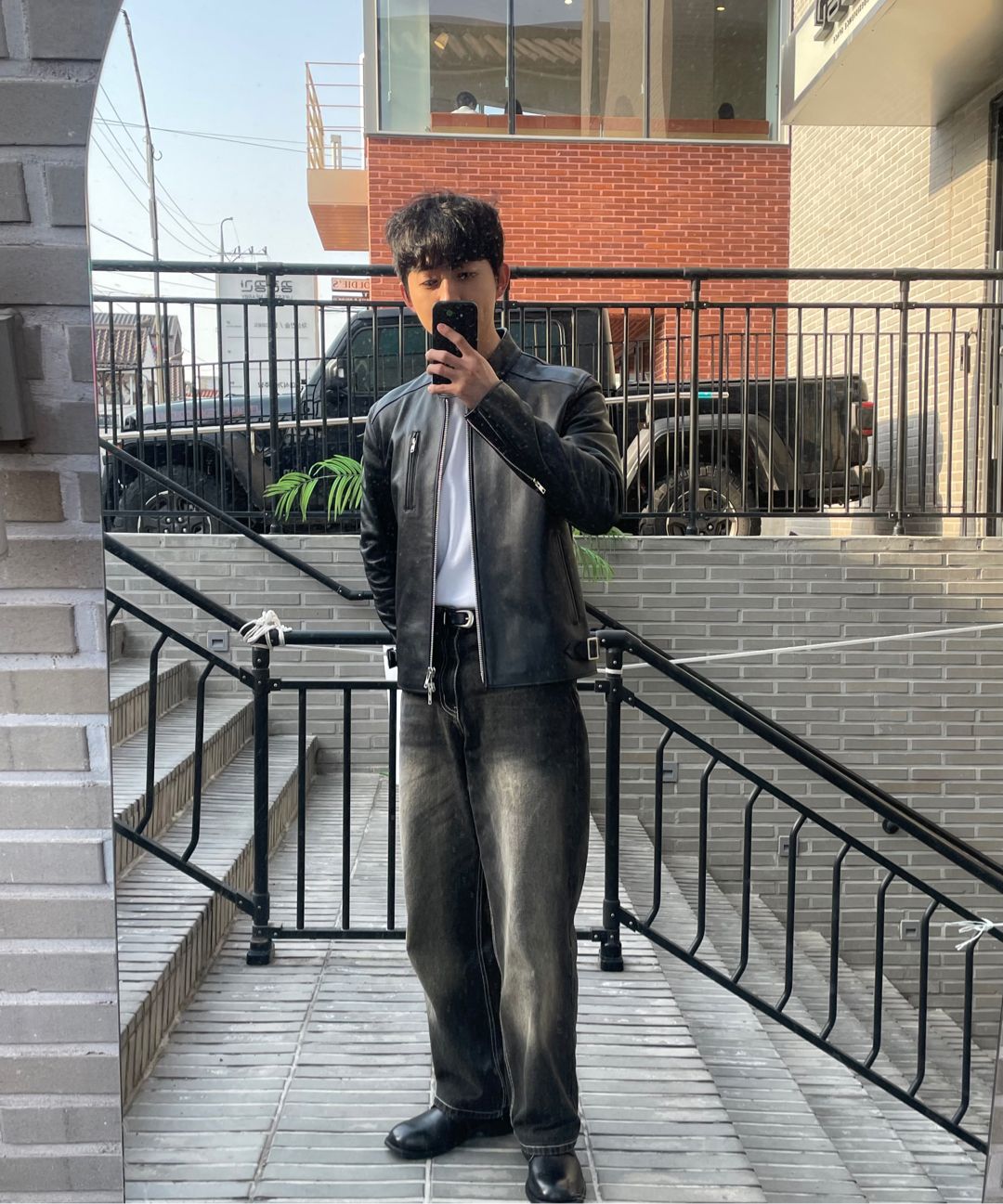 MUSINSA | DOFFJASON Cowhide china collar jacket