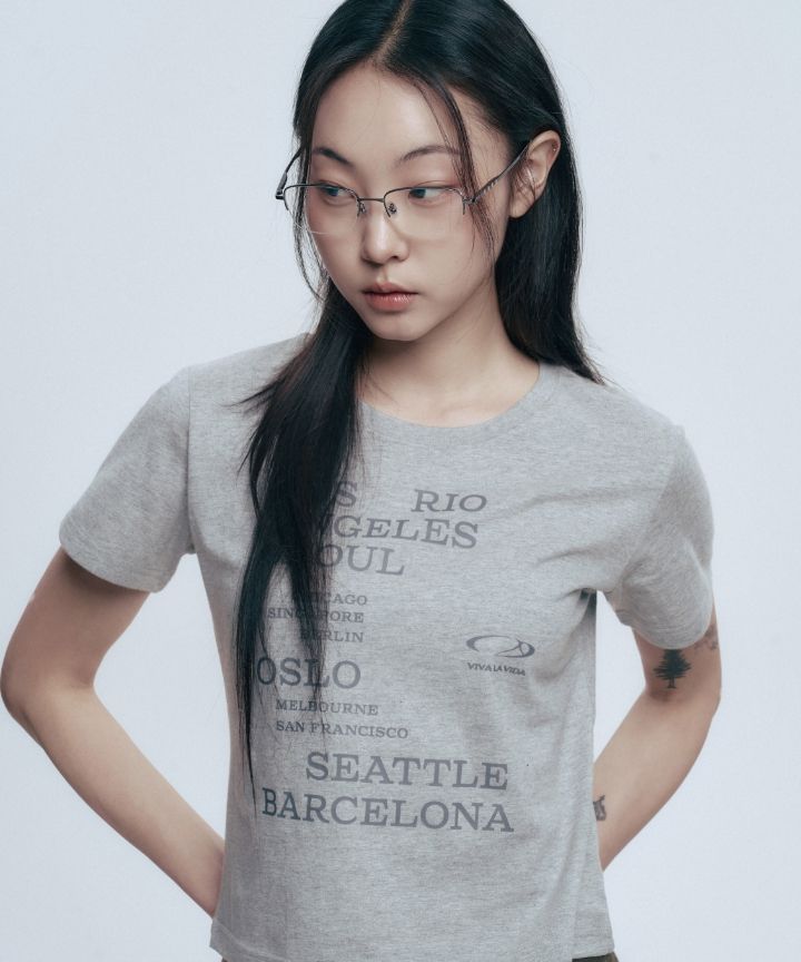 Tシャツ・カットソー [VIVA LA VIDA] Rio Crop Short Sleeve T-Shirt 6 colors Tシャツ・カットソー [VIVA LA VIDA] Rio Crop Short Sleeve T