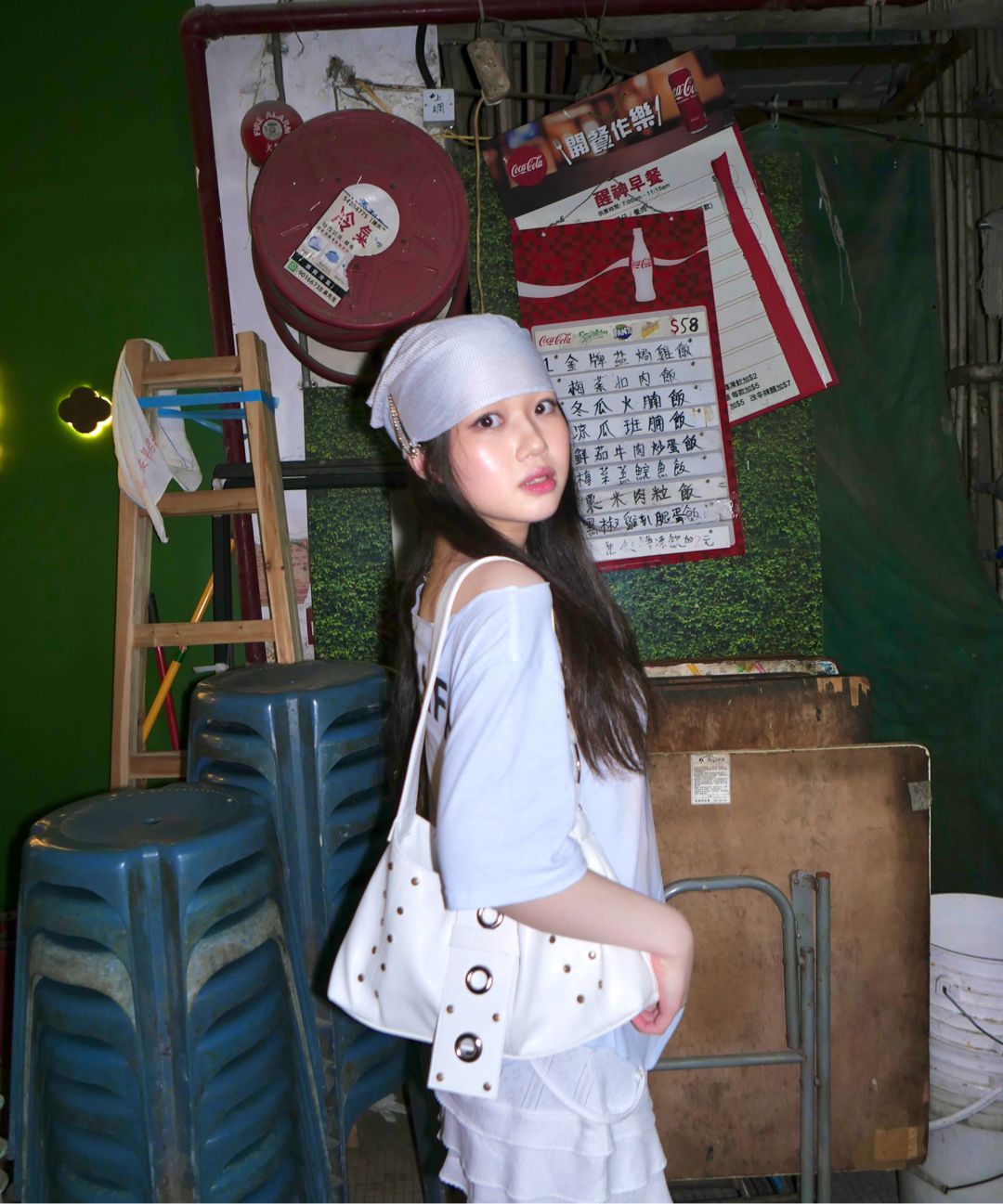 MUSINSA | SCULPTOR Sheriff Cut Out Tee Dirty White