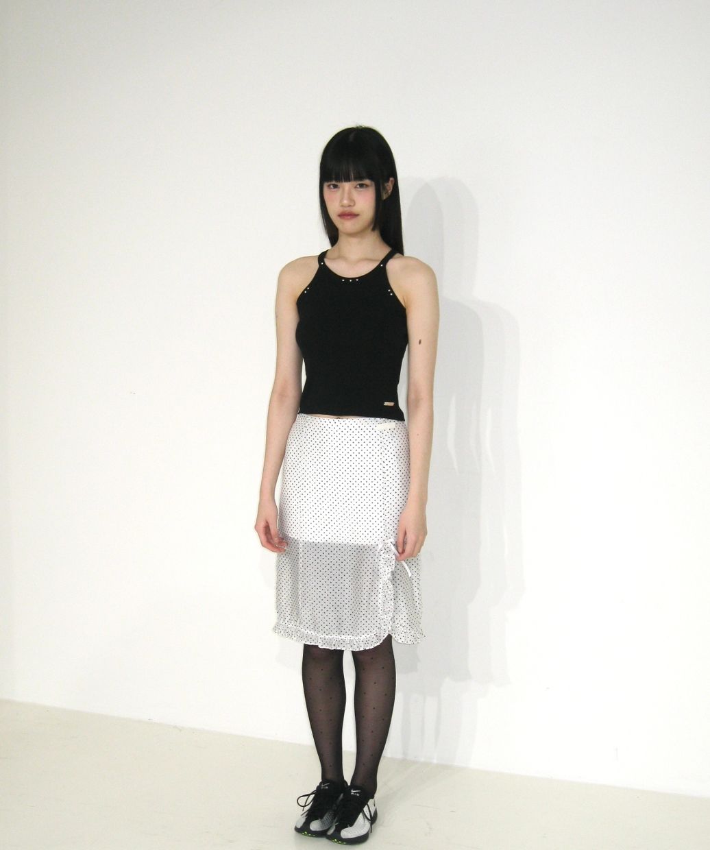 送料・関税込●ILLIGO● 25SS DOT SEE-THROUGH MIDI SKIRT MUSINSA | ILLIGO Dot see-through midi skirt white