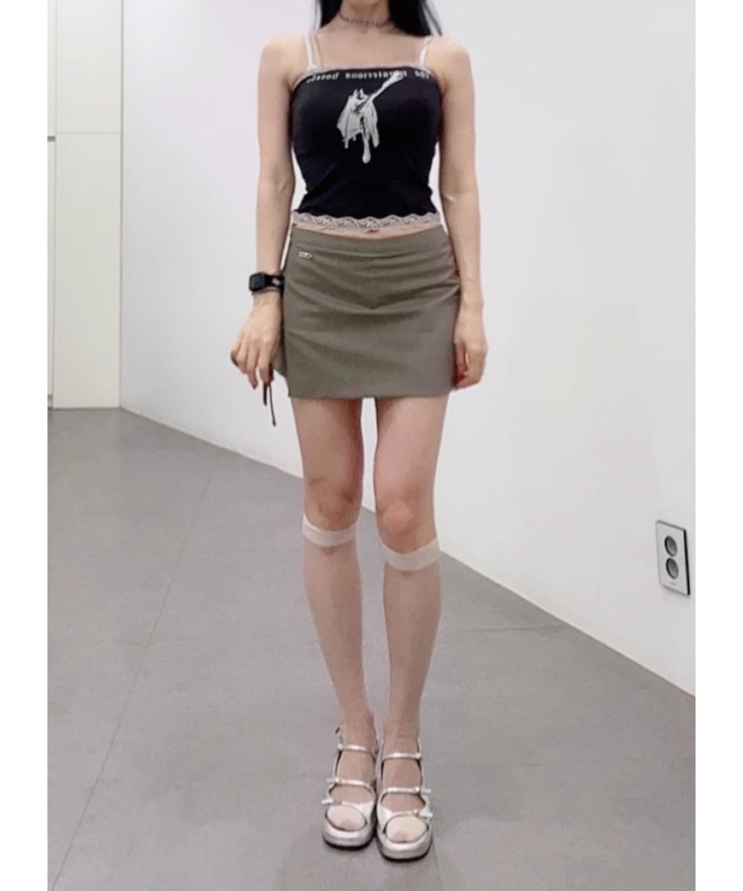 ★CRANK★STRING WRAP SKIRT PANTS CHARCOAL Crank String Wrap Skirt Pants Charcoal: Unique & Stylish