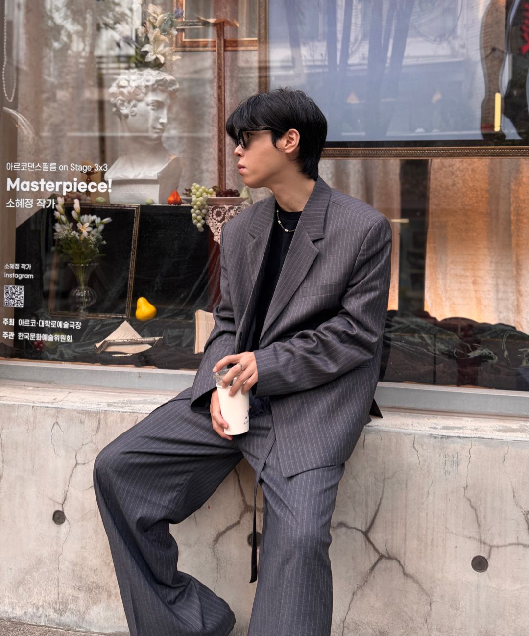 MUSINSA公式 | DNSR シングルチェックブレザー ベージュ
