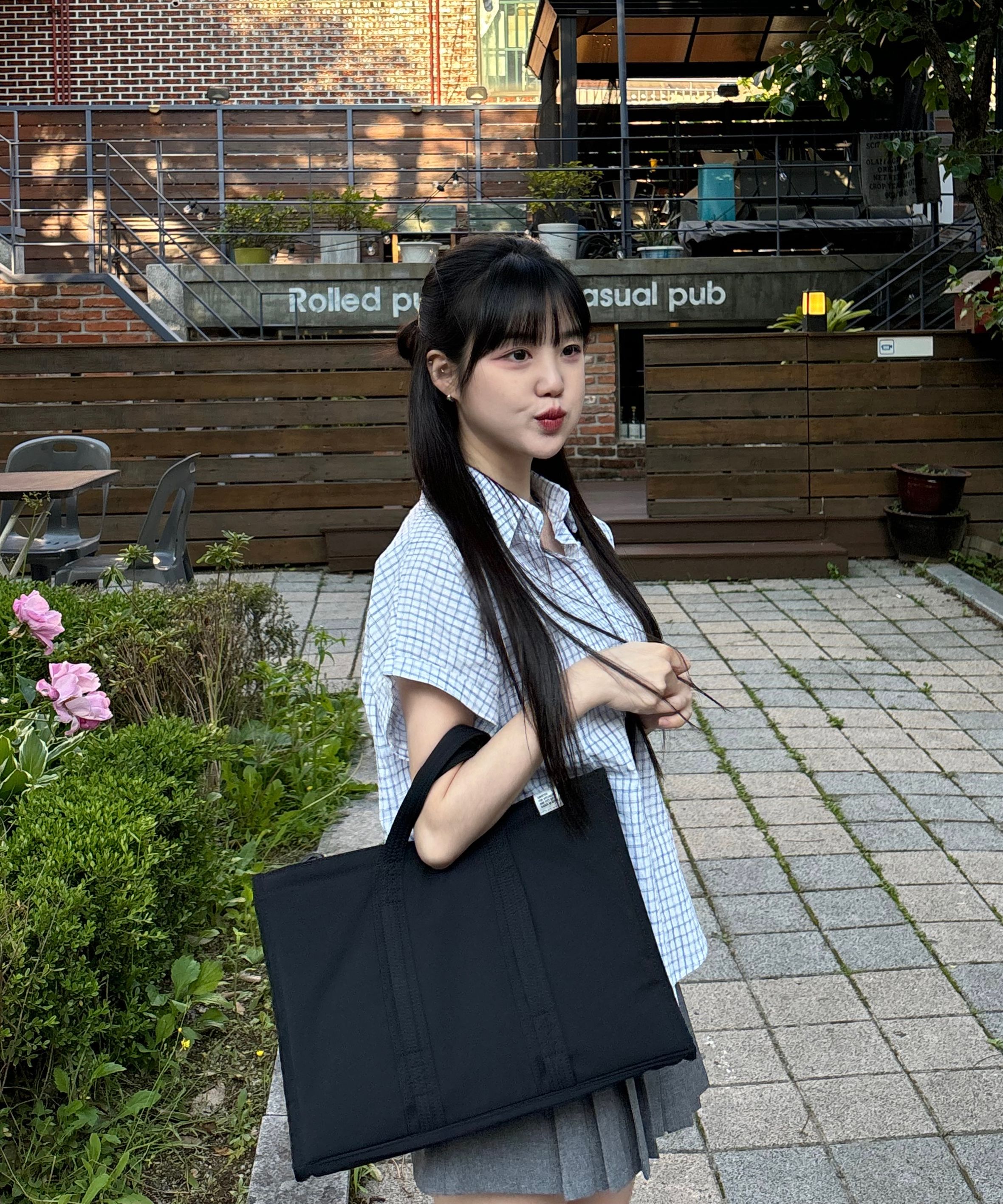 ★SWEETCH★TOTE BRIEF 001 WIDE M Glossy Black★送料・関税込 MUSINSA公式 | SWEETCH TOTE BRIEF 001 WIDE M Black